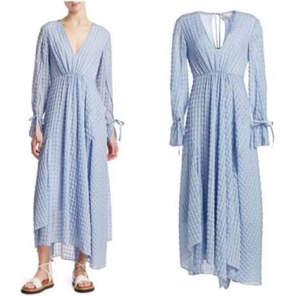 Phillip Lim Flared Maxi Dress Oxford Blue $695 retail